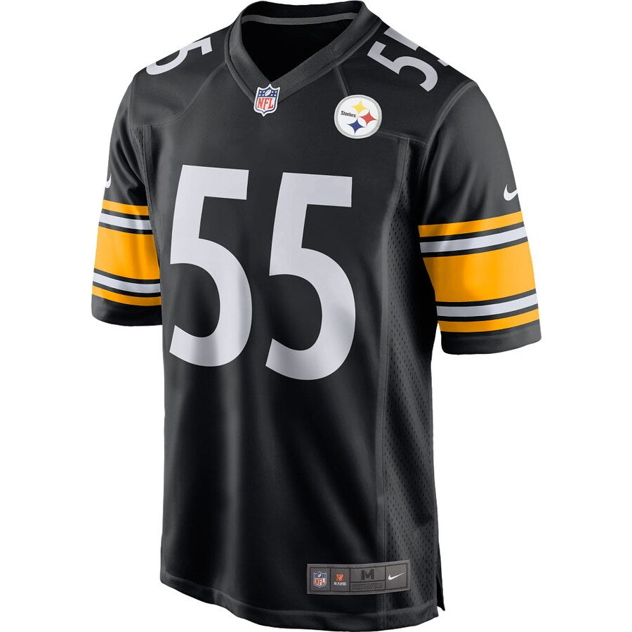 Pittsburgh Steelers Devin Bush Game Black Football Jersey product image