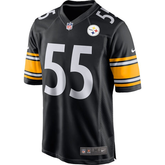 Pittsburgh Steelers Devin Bush Game Black Football Jersey product image