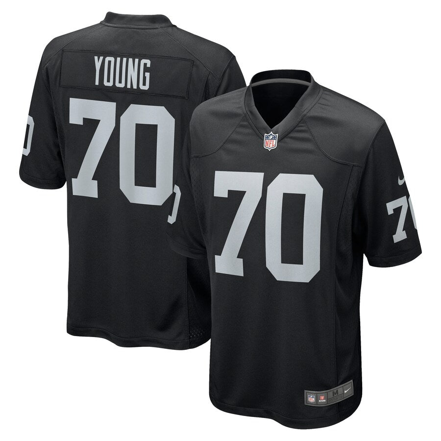 Las Vegas Raiders Sam Young Game Black Football Jersey product image