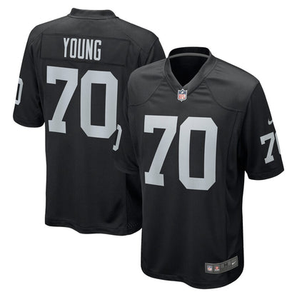 Las Vegas Raiders Sam Young Game Black Football Jersey product image