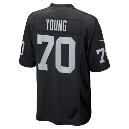Las Vegas Raiders Sam Young Game Black Football Jersey product image