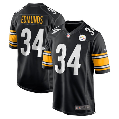 Pittsburgh Steelers Terrell Edmunds Game Black Football Jersey product image