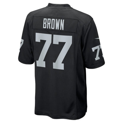 Las Vegas Raiders Trent Brown Game Black Football Jersey product image