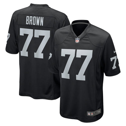Las Vegas Raiders Trent Brown Game Black Football Jersey product image