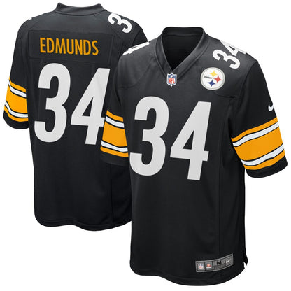 Pittsburgh Steelers Terrell Edmunds Game Black Football Jersey product image