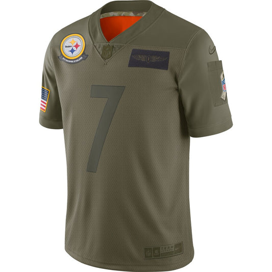 Pittsburgh Steelers Ben Roethlisberger Limited Salute To Service Olive Football Jersey product image