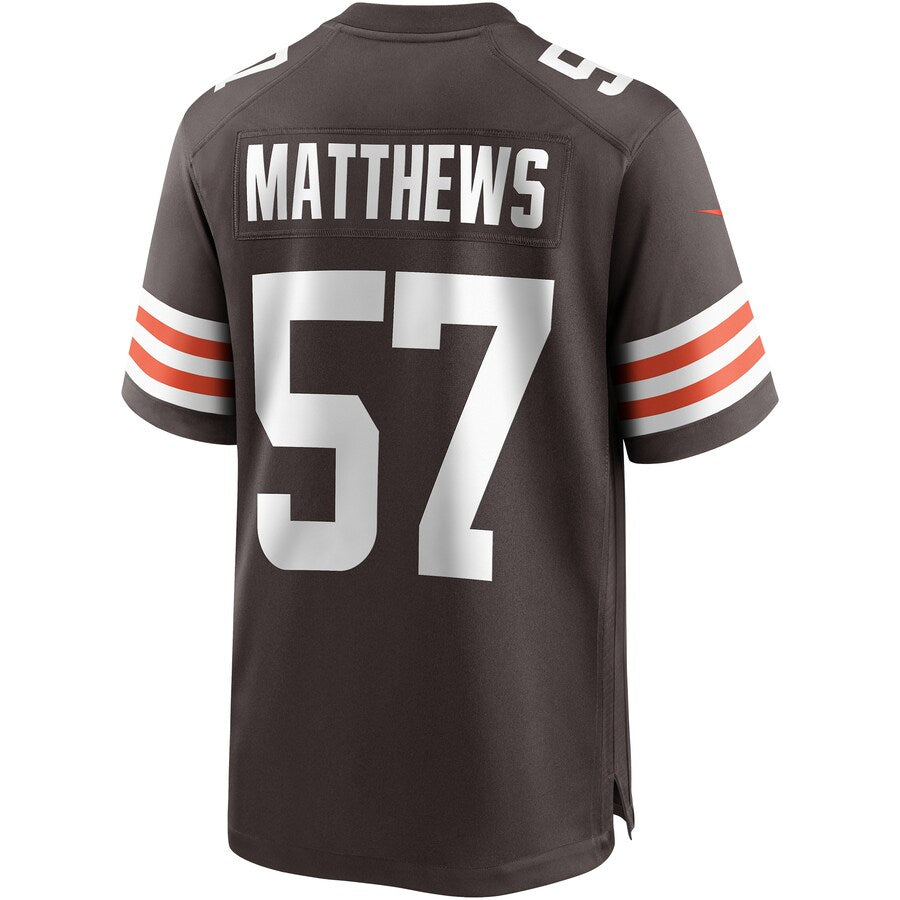 Cleveland Browns Clay Matthews Brown Game Brown Football Jersey product image
