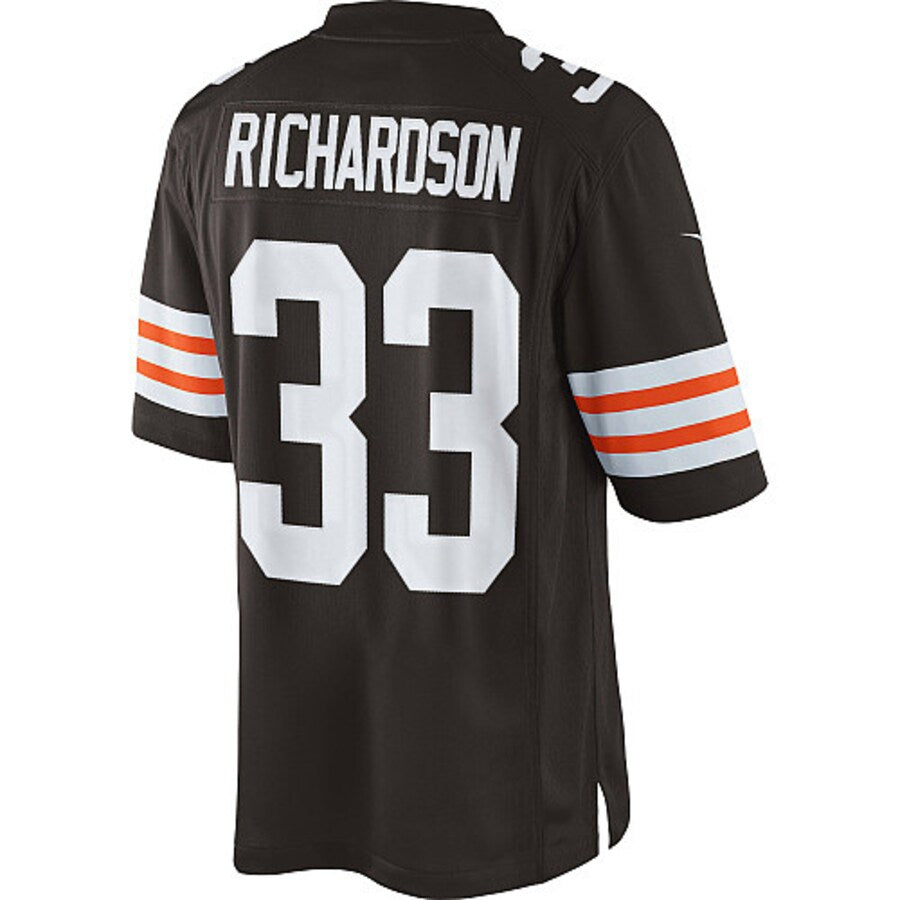 Cleveland Browns Historic Logo Trent Richardson Limited Brown Football Jersey product image