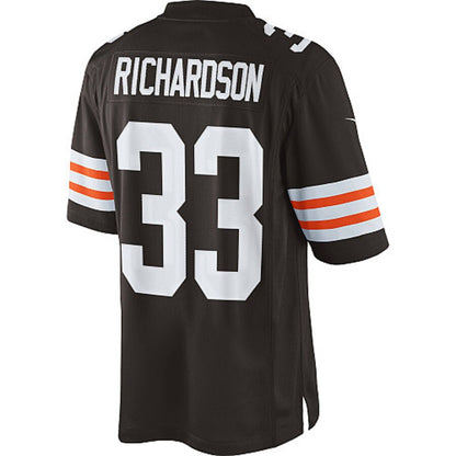 Cleveland Browns Historic Logo Trent Richardson Limited Brown Football Jersey product image