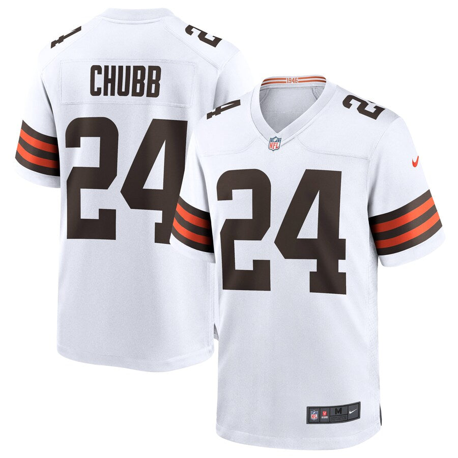 Cleveland Browns Nick Chubb Game White Football Jersey product image