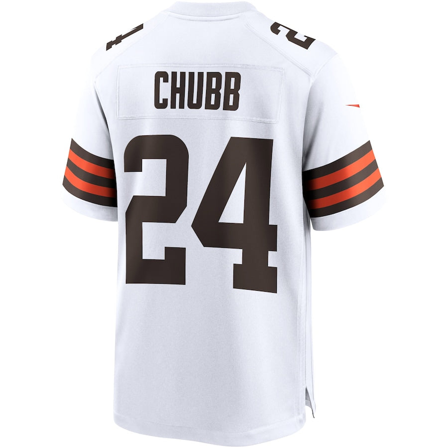 Cleveland Browns Nick Chubb Game White Football Jersey product image