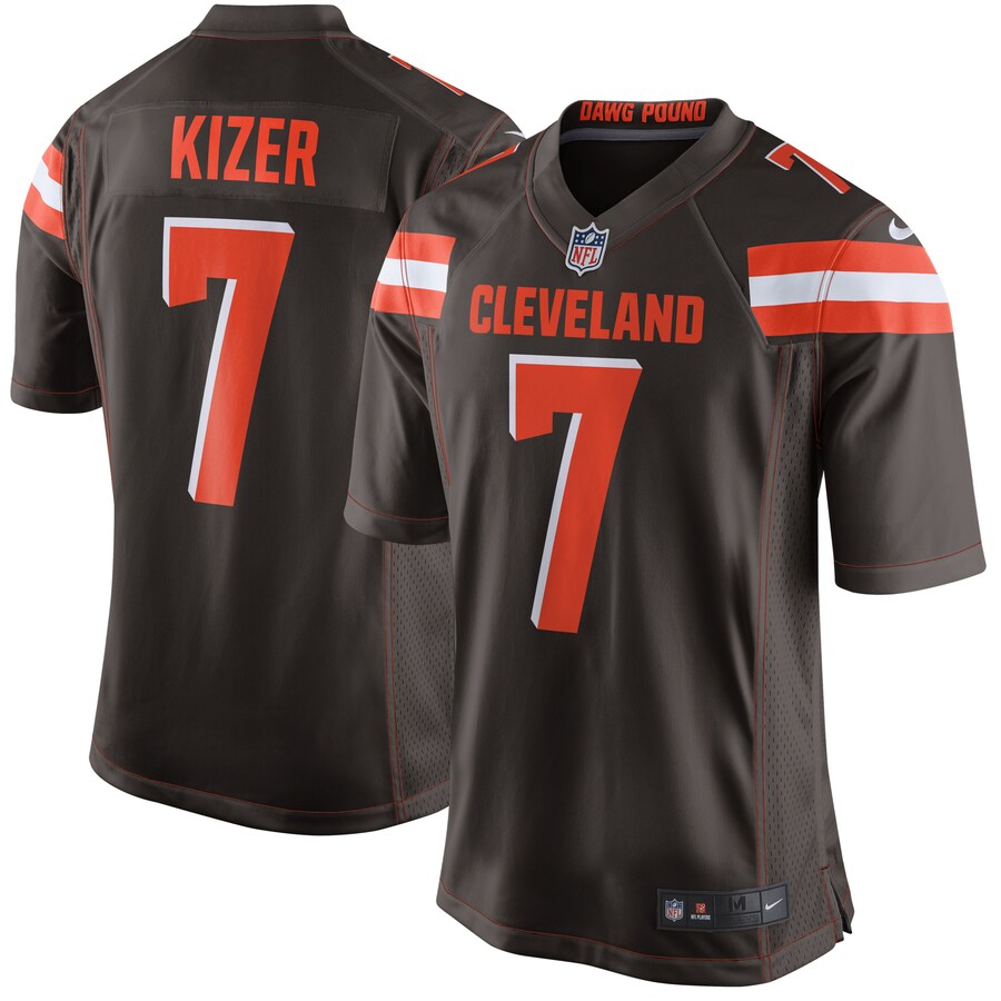 Cleveland Browns Deshone Kizer Brown Game Brown Football Jersey product image