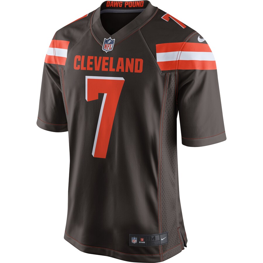 Cleveland Browns Deshone Kizer Brown Game Brown Football Jersey product image