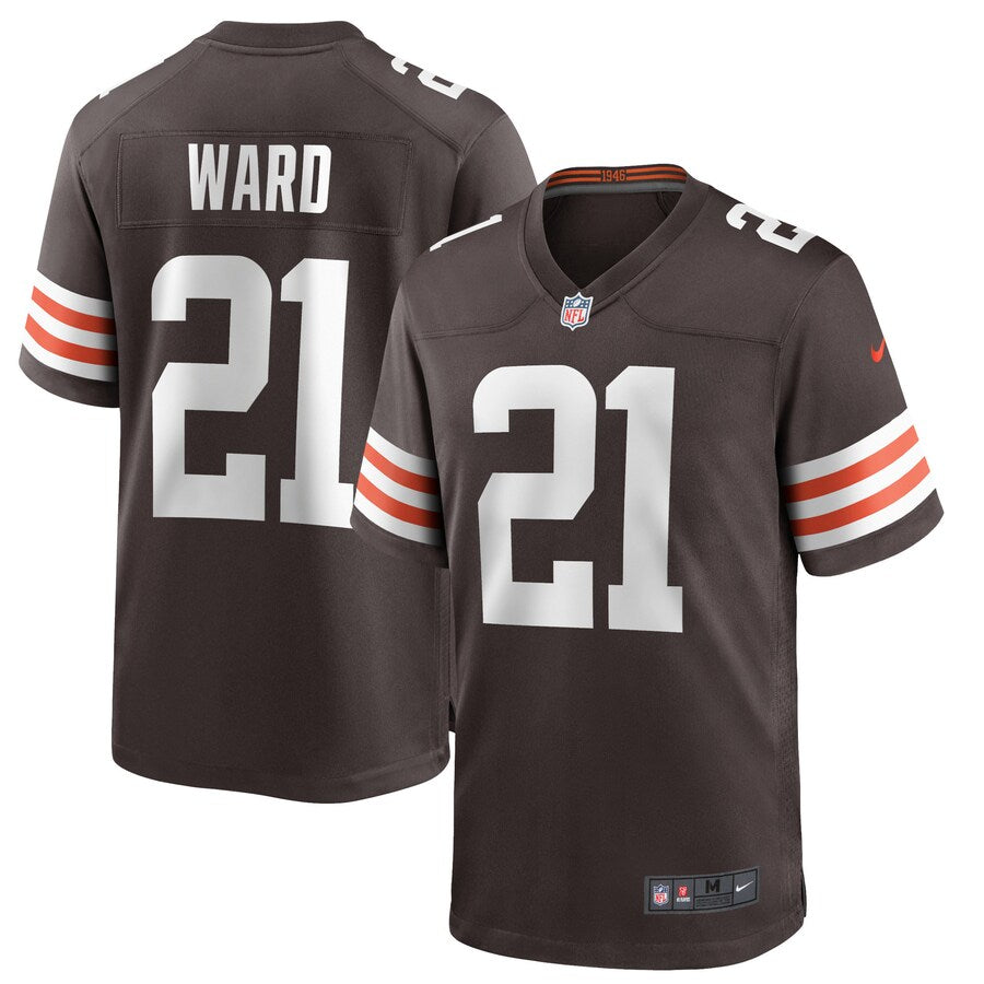 Cleveland Browns Denzel Ward Brown Game Brown Football Jersey product image
