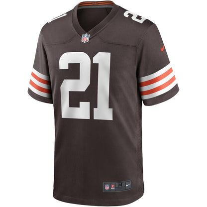 Cleveland Browns Denzel Ward Brown Game Brown Football Jersey product image
