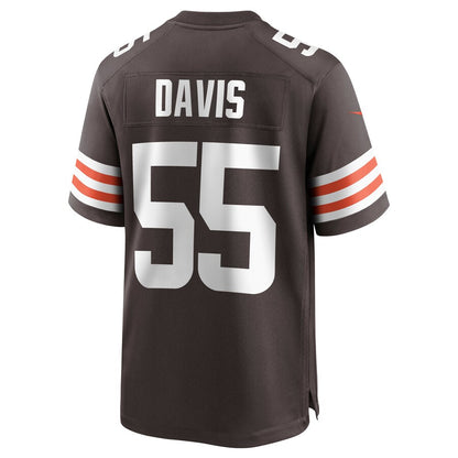Cleveland Browns Tae Davis Brown Game Brown Football Jersey product image