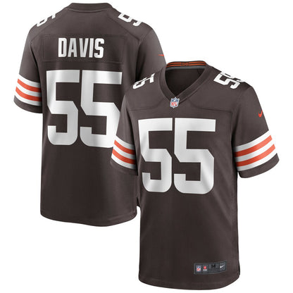 Cleveland Browns Tae Davis Brown Game Brown Football Jersey product image