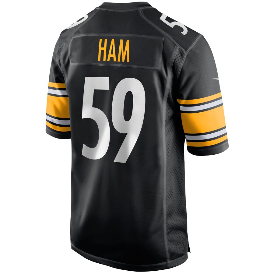 Pittsburgh Steelers Jack Ham Game Black Football Jersey product image