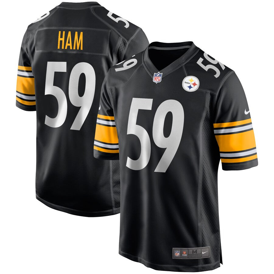 Pittsburgh Steelers Jack Ham Game Black Football Jersey product image