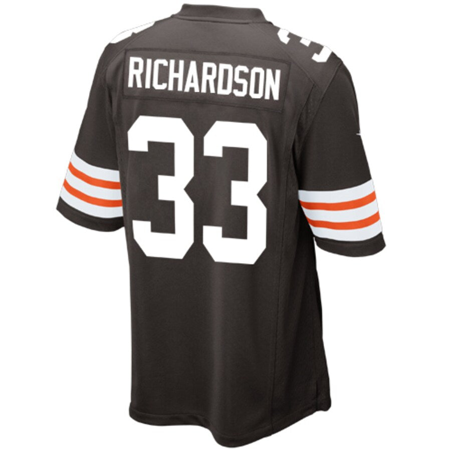 Cleveland Browns Historic Logo Trent Richardson Game Brown Football Jersey product image
