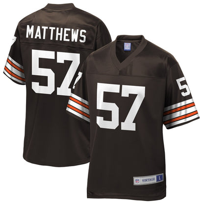 Cleveland Browns Clay Matthews Throwback Pro Line Brown Football Jersey product image