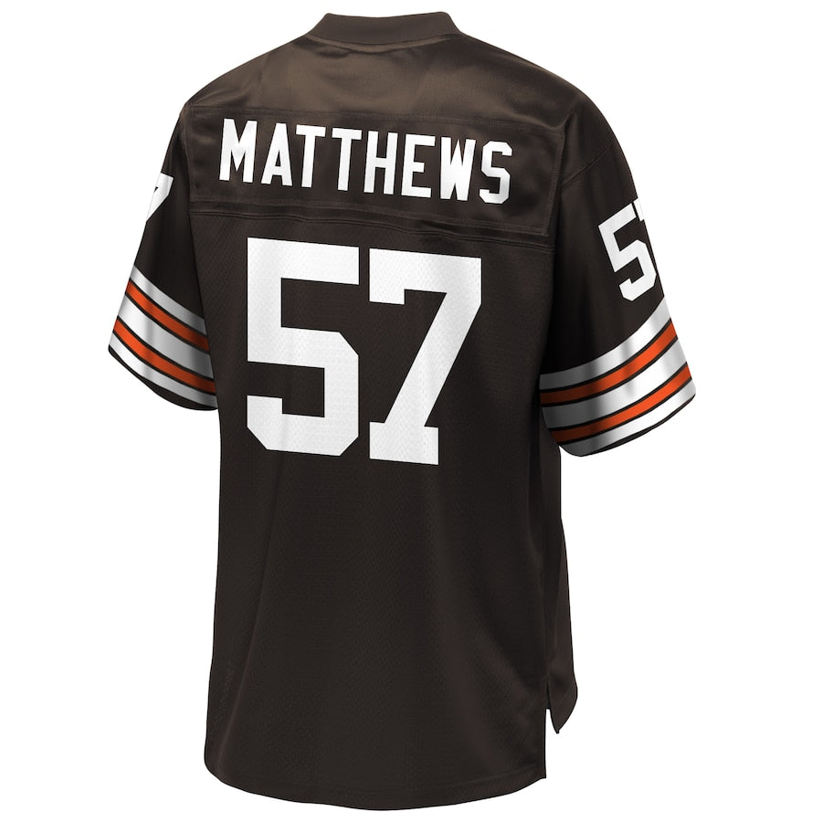 Cleveland Browns Clay Matthews Throwback Pro Line Brown Football Jersey product image