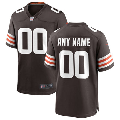 Cleveland Browns Custom Game Brown Football Jersey product image