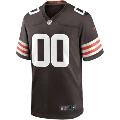Cleveland Browns Custom Game Brown Football Jersey product image