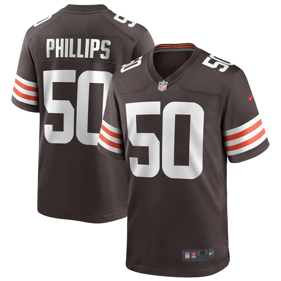 Cleveland Browns Jacob Phillips Brown Game Brown Football Jersey product image