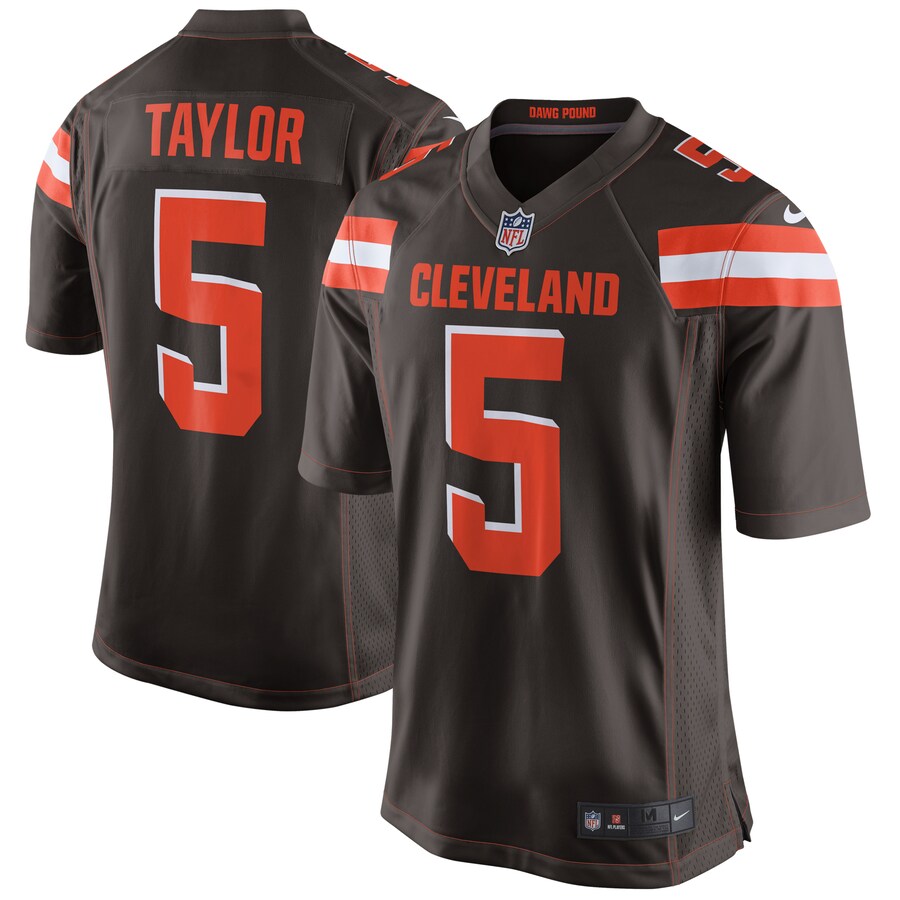 Cleveland Browns Tyrod Taylor Brown Game Brown Football Jersey product image