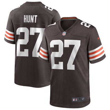 Cleveland Browns Kareem Hunt Brown Game Brown Football Jersey product image