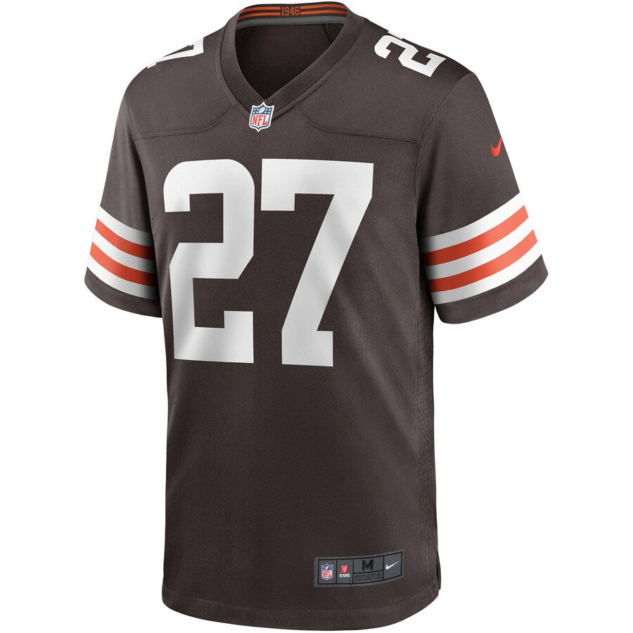 Cleveland Browns Kareem Hunt Brown Game Brown Football Jersey product image