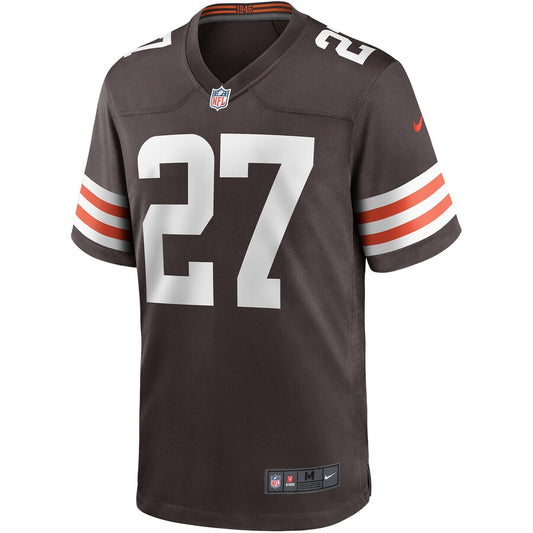Cleveland Browns Kareem Hunt Brown Game Brown Football Jersey product image