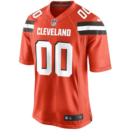 Cleveland Browns Custom Game Orange Football Jersey product image