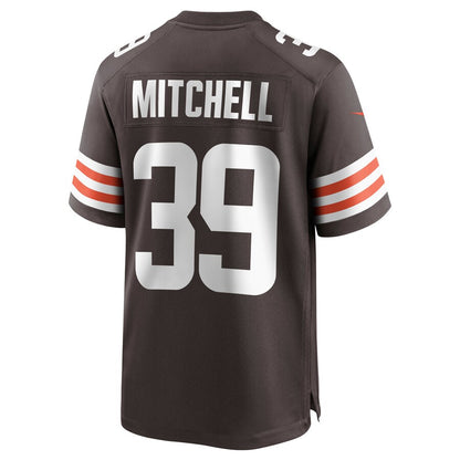 Cleveland Browns Terrance Mitchell Brown Game Brown Football Jersey product image