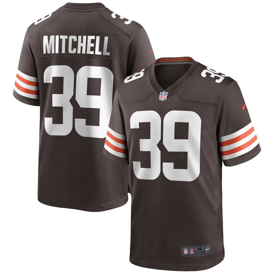 Cleveland Browns Terrance Mitchell Brown Game Brown Football Jersey product image