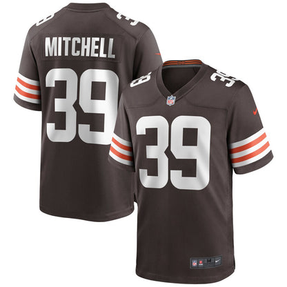 Cleveland Browns Terrance Mitchell Brown Game Brown Football Jersey product image