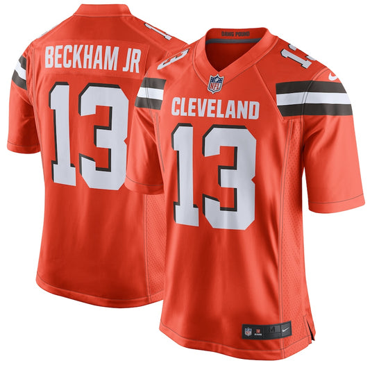 Cleveland Browns Odell Beckham Jr Game Orange Football Jersey product image