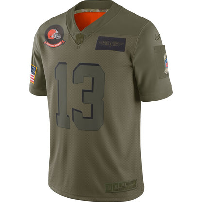 Cleveland Browns Odell Beckham Jr Limited Salute To Service Olive Football Jersey product image