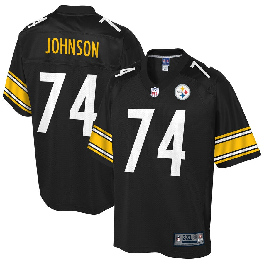 Pittsburgh Steelers Fred Johnson Pro Line Big & Tall Black Football Jersey product image