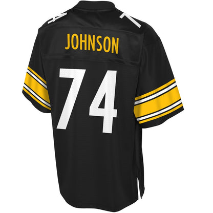 Pittsburgh Steelers Fred Johnson Pro Line Big & Tall Black Football Jersey product image