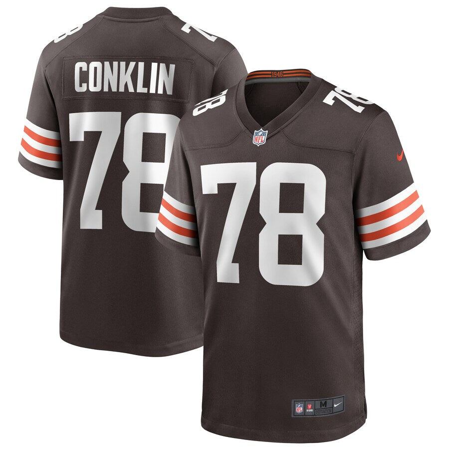Cleveland Browns Jack Conklin Brown Game Brown Football Jersey product image