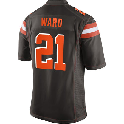 Cleveland Browns Denzel Ward Brown Game Brown Football Jersey product image