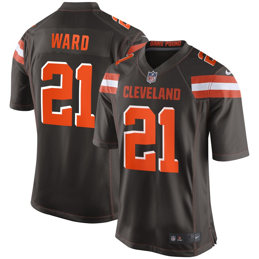 Cleveland Browns Denzel Ward Brown Game Brown Football Jersey product image