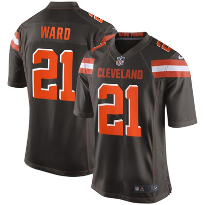 Cleveland Browns Denzel Ward Brown Game Brown Football Jersey product image