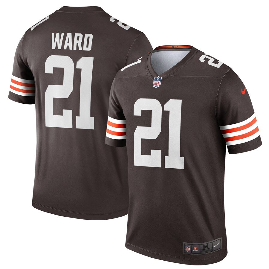 Cleveland Browns Denzel Ward Brown Brown Football Jersey product image