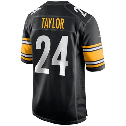 Pittsburgh Steelers Ike Taylor Game Black Football Jersey product image