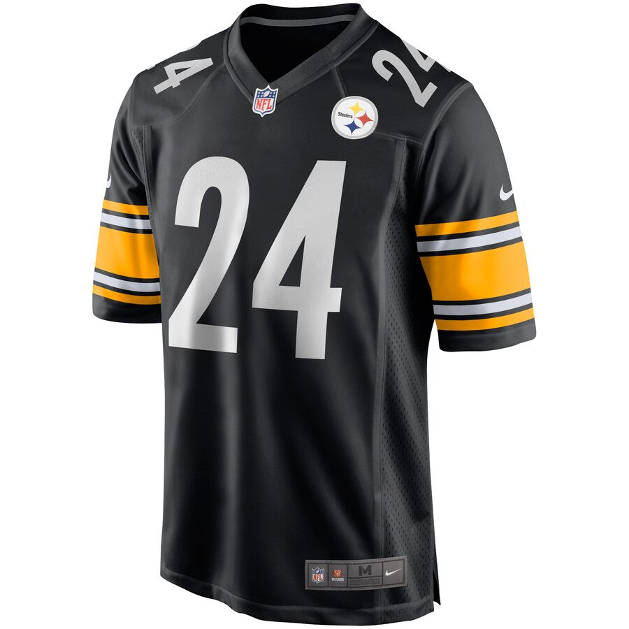 Pittsburgh Steelers Ike Taylor Game Black Football Jersey product image