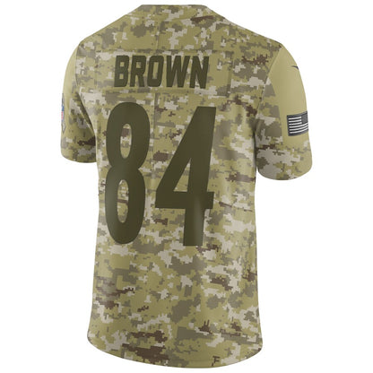 Pittsburgh Steelers Antonio Brown Camo Limited Salute To Service Brown Football Jersey product image