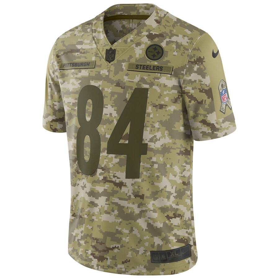Pittsburgh Steelers Antonio Brown Camo Limited Salute To Service Brown Football Jersey product image